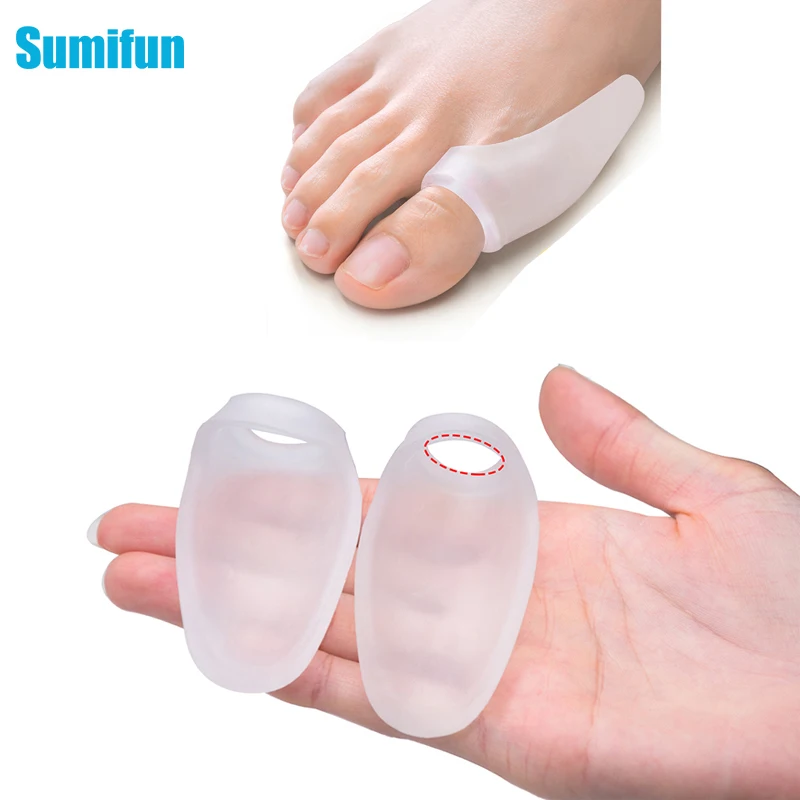 

Sumifun 6pcs Soft Silicone Thumb Adjuster Hallux Valgus Foot Care Toe Separator Shield Bunion Pad Pedicure Tools D2859