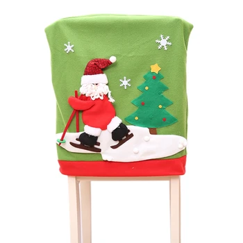 

Christmas Chairs Cover Cap Dinner Table Red Hat Chair Back Covers Christmas Decorations