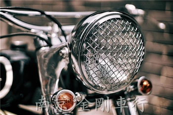 

Retro modification motorcycle SCRAMBLER caferacer reseau modify 7 inch grid Headlight CDI