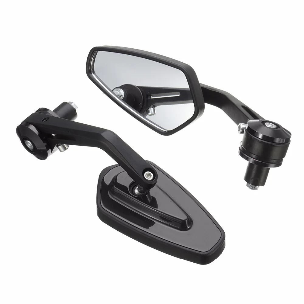 

2pcs Motorcycle Aluminum Alloy Rearview Side Mirrors Handlebar End Replacement