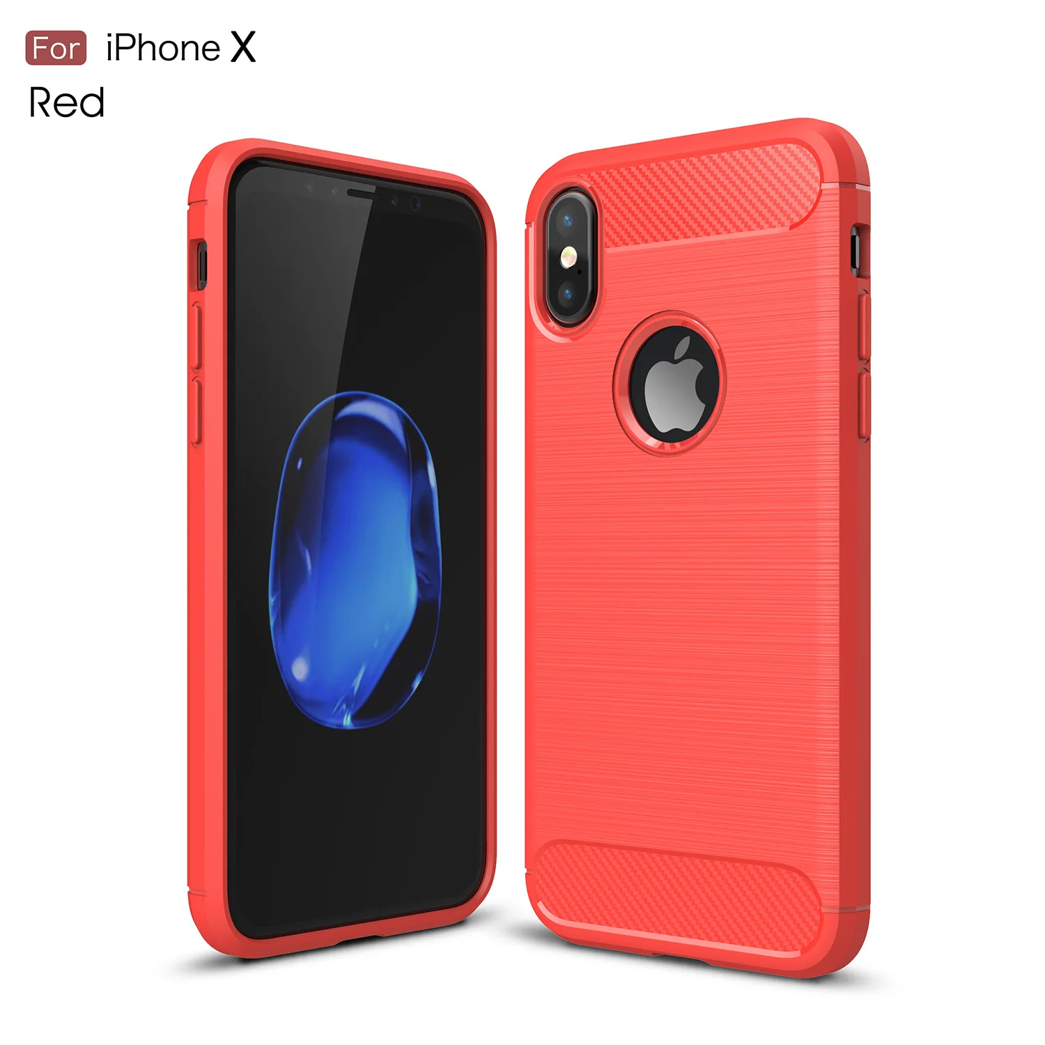 Чехлы для Apple iphone X роскошный силиконовый мягкий ТПУ Тонкий задний Чехол для iphone x черный чистый цвет корпус телефона