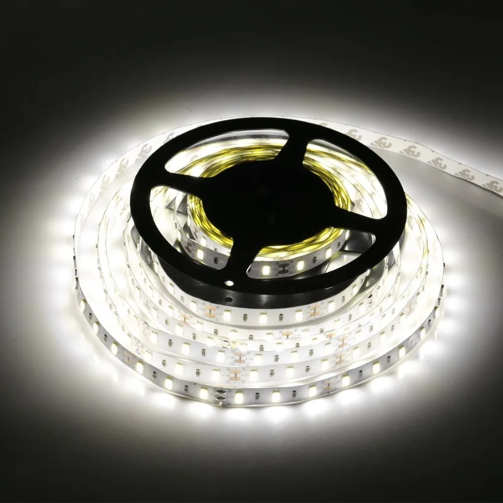 Светодиодный ленточный светильник 5630 SMD с контроллером и блоком питания 12 В 5 м 300 светодиодный 2 а гибкий ленточный светильник для дома, декоративный светильник - Испускаемый цвет: white light