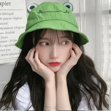 

Parent-Kid Cartoon Frog Bucket Hat Panama Fishing Cap Cute Froggy Hat Homme Femme Bob Chapeau Outdoor Sun Fisherman Hat