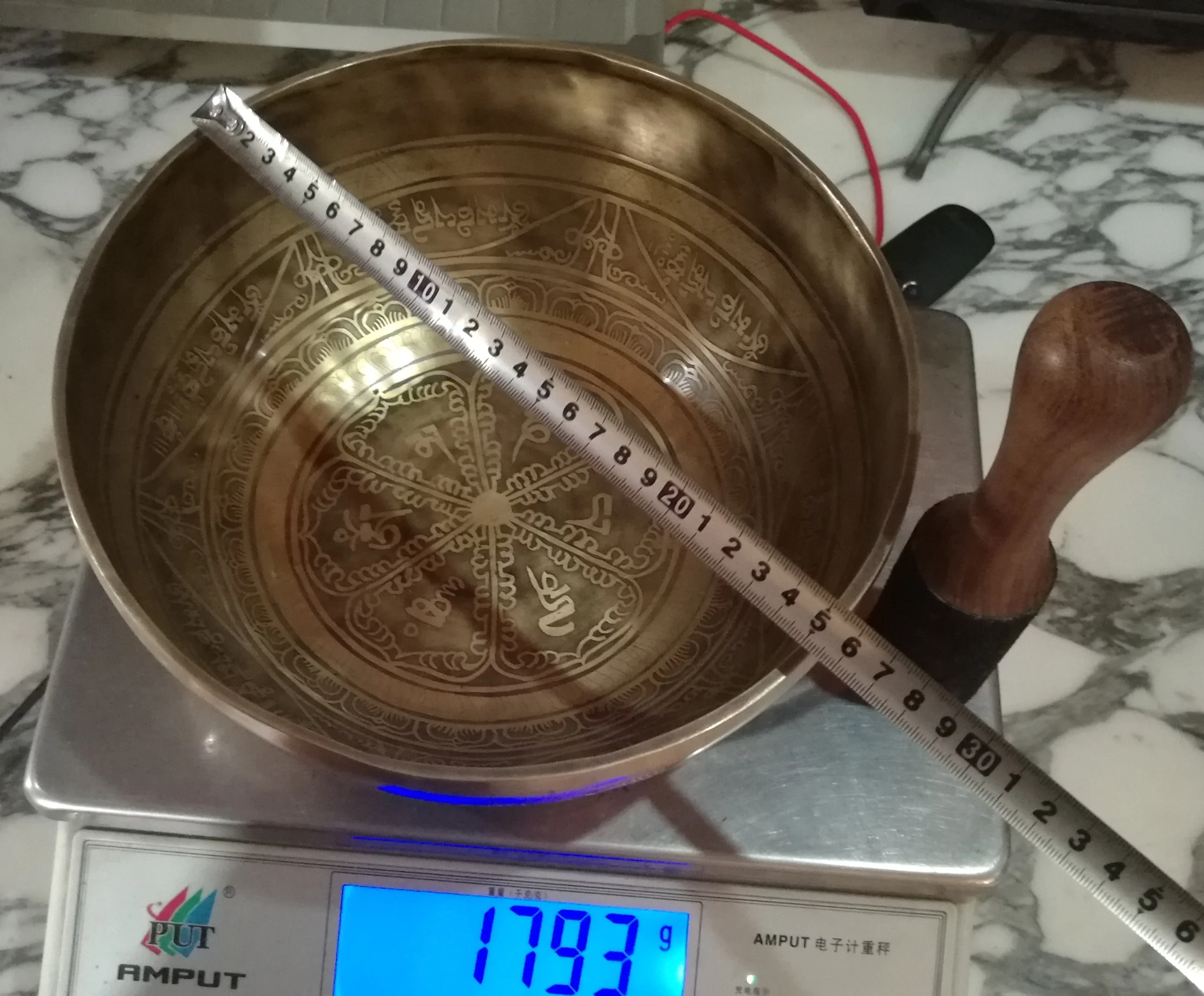 TBC976 Тибетский огромный сверхбольшой из чистой латуни ручной работы пение bowlTibet антикварные ремесла