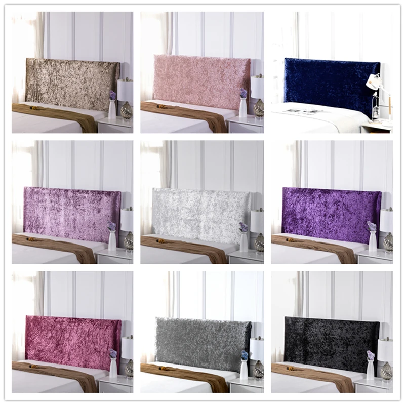 Simple Suede Bed Head Cover Dust Cover European-Style Velvet Solid Color Bed Full Enclosed Elastic Protective