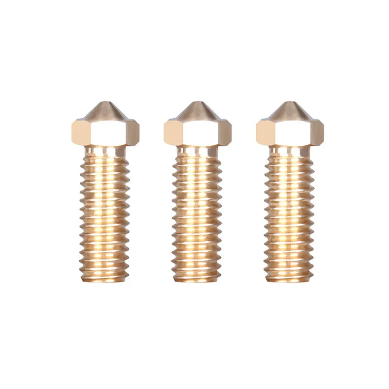 Trianglelab-T-볼케이노 도금 구리 노즐 4 개, 3D 프린터 용 내구성 비 스틱 고성능 M6 스레드 E3D 볼케이노 핫 엔드