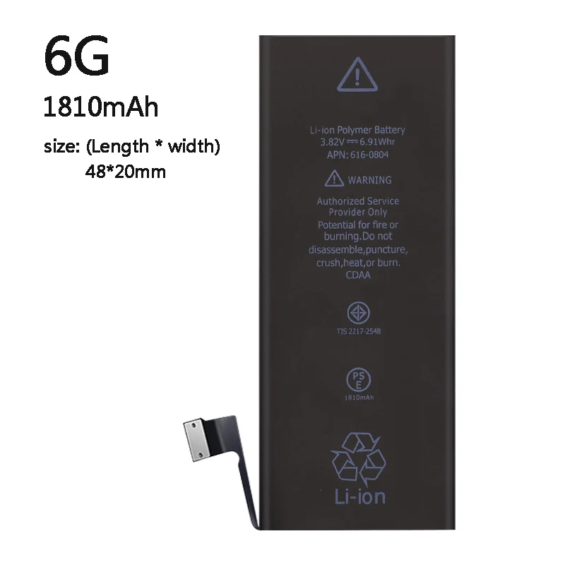 Настоящая полная емкость батареи Замена для iPhone SE/6/6s/6 plus/6s Plus X TechValue(для iPhone 6) батарея мобильного телефона