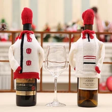 Рождественский Декор для дома, Рождественская бутылка для вина, сумка, чехол, Санта-Клаус, бутылка с оленем, одежда для кухни, Новогоднее украшение, новинка
