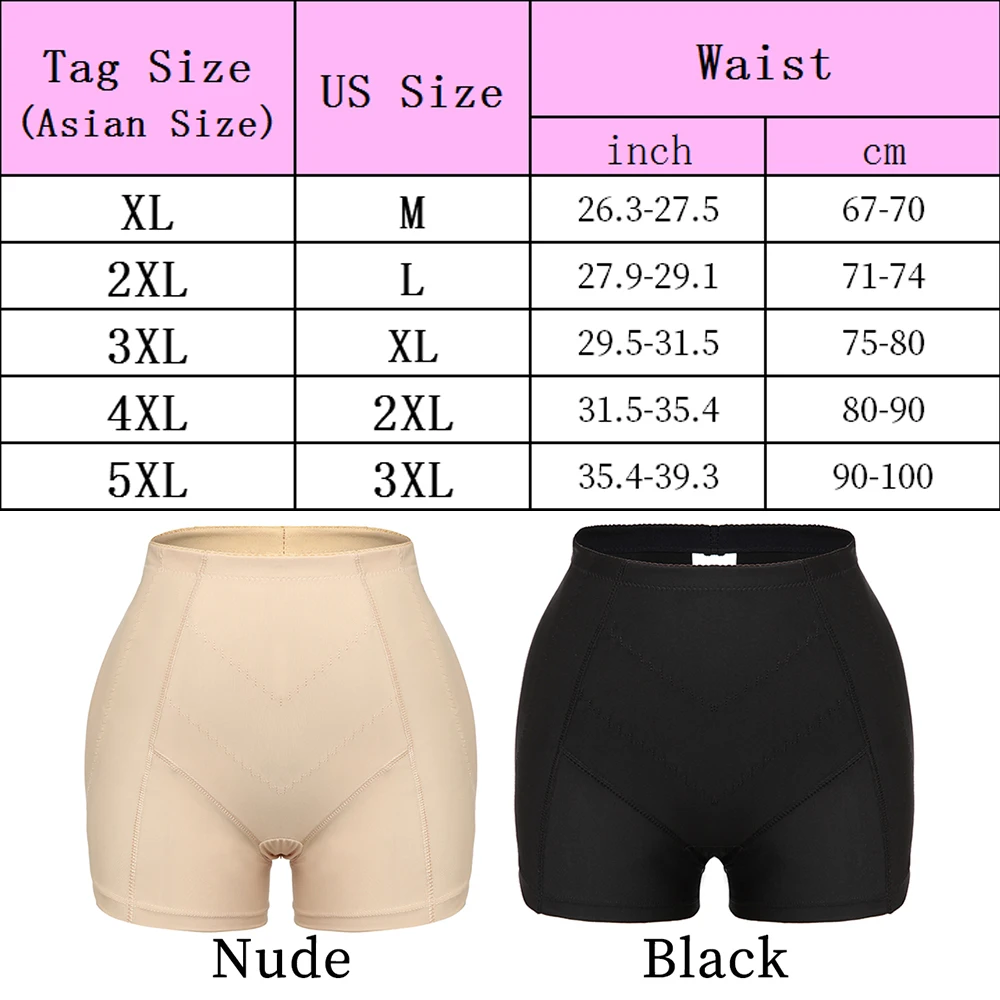 XL 5XL для женщин Губка Мягкий попа лифтинг трусики средняя талия Корректирующее