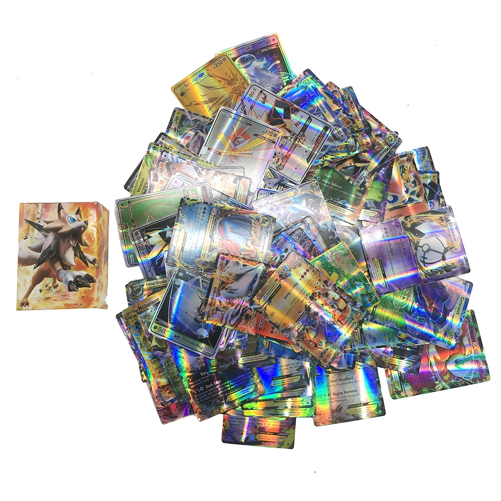Pokemon Shining Card 100 шт. GX EX Обложка 3D Меч Щит коллекции карт детские подарки игрушки