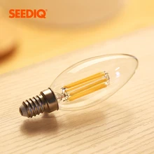 E14 Led Bulb 220v 240v 110v E12 2W 4W 6W C35 Candle Light Bulb Retro Edison Filament Lamp Chandelier Lighting Blub Home Decor