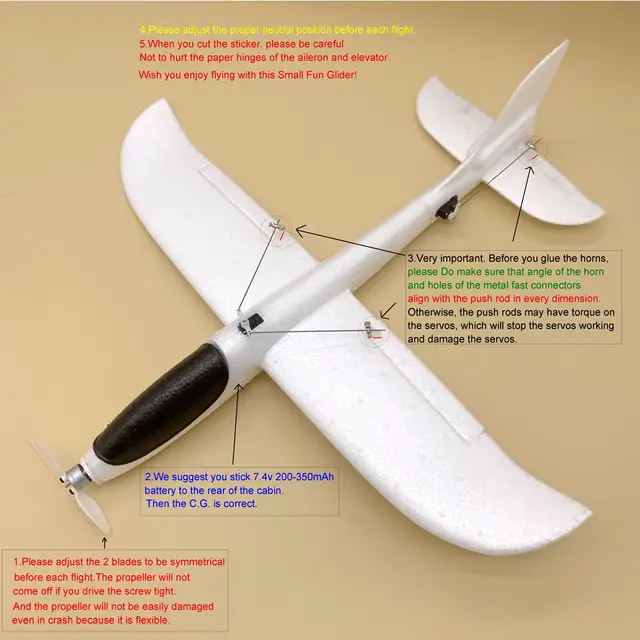 440mm Mini RC Glider EPP Plane PNP 6