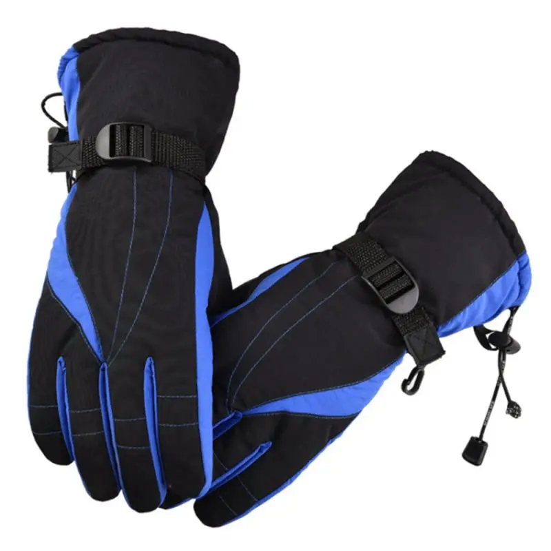 B1 Men Cycling Gloves Full Finger Gloves Winter Plus Thick Velvet Thermal Windproof Non-slip Motorcycle Bike Gloves - Цвет: B1