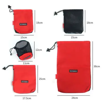 

US 5PCS Outdoor Waterproof Oxford Bags Sack Pouch Camping Drawstring Storage Bag