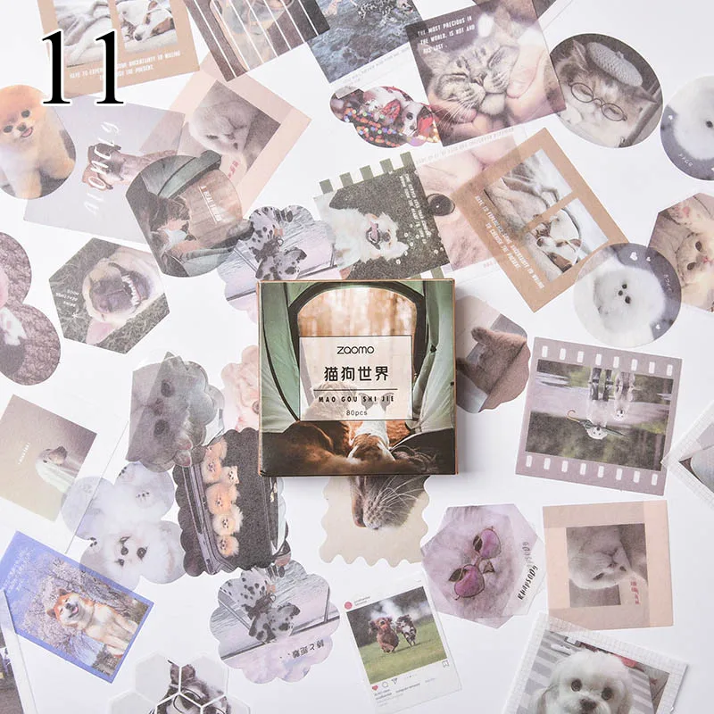 11 80 шт./кор. Kawaii дорожная стикер для канцелярских товаров Симпатичные завод Декоративные Стикеры Бумага клей Стикеры для детей DIY дневник в стиле Скрапбукинг - Цвет: 11
