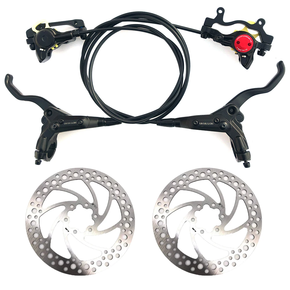 brake with rotors 750/1350 мм MTB велосипед тормозной суппорт для велосипеда зажим Гидравлический дисковый тормоз велосипед горный велосипед части обновление масло дисковый тормоз набор - Цвет: brake with rotors