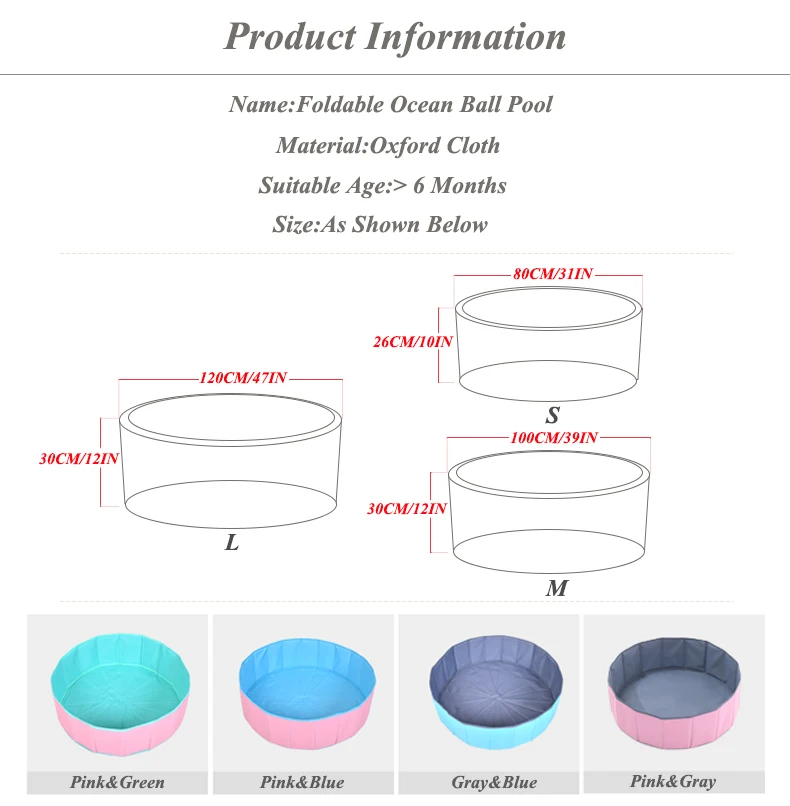 Детский блестящий мяч, ямы, складной шар, бассейн, диаметр 120 см/47 дюймов, Океанский шар, игрушечный манеж, моющийся, складной забор, детский подарок на день рождения