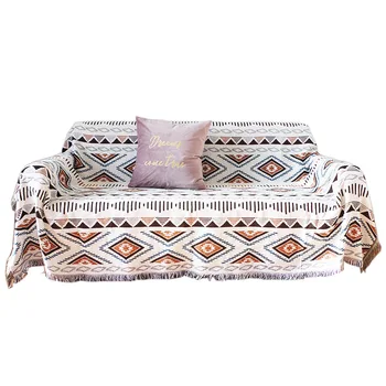 

Ethnic Style Furniture Decoration Blanket Sofa Cover Geometric Pattern Sofa Decorative Blanket Double-Sided Use of Blankets