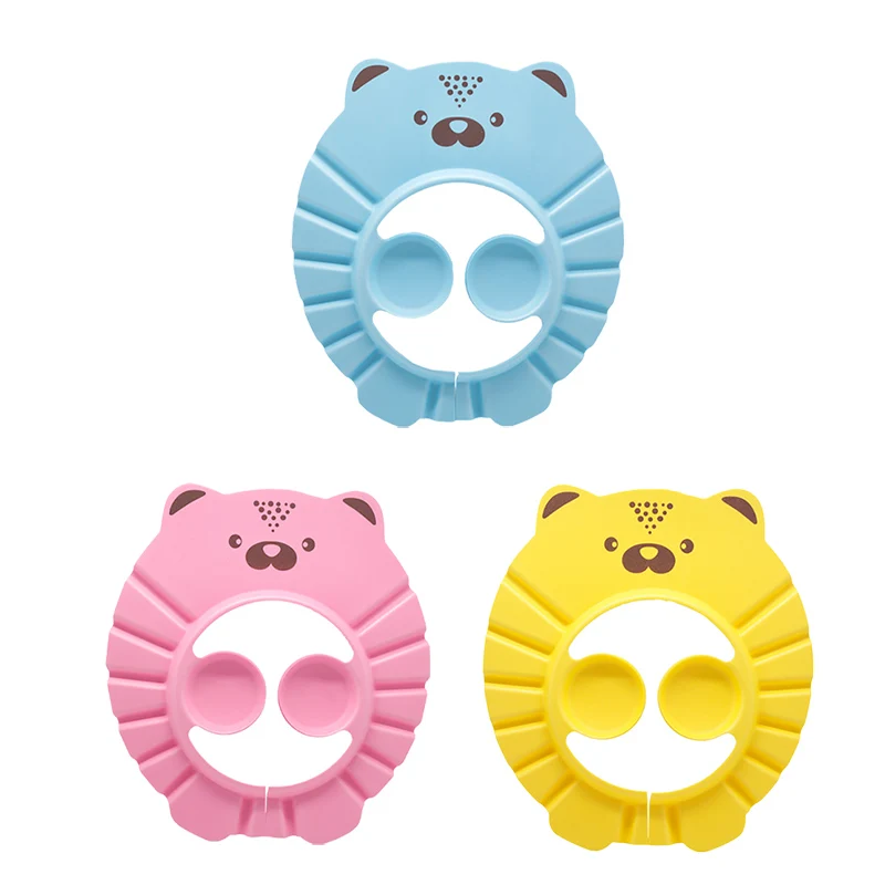 

Cute Cartoon Children's Bath Shower Cap Environmental Protection EVA Waterproof Shower Cap Baby Shower Cap Adjustable Foldable