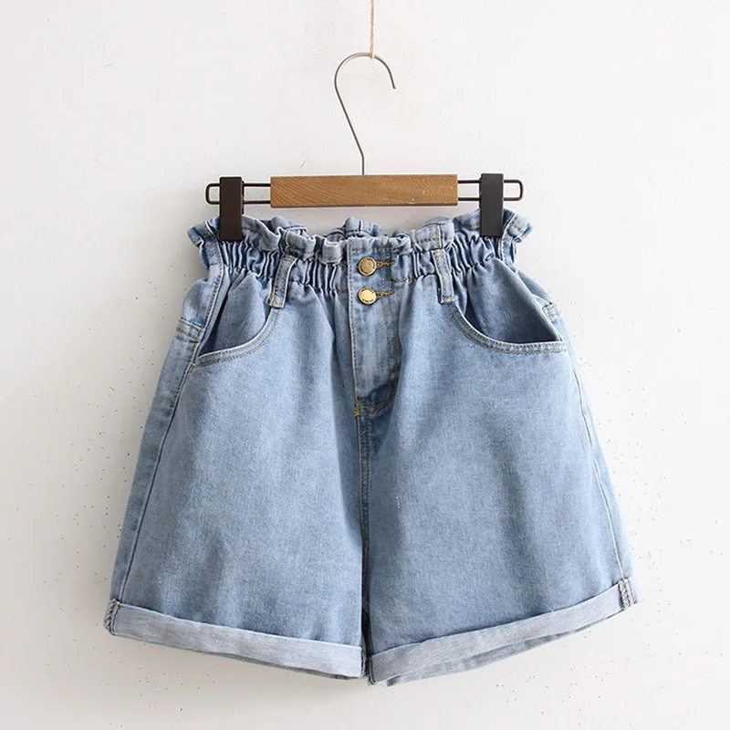 

Biker Shorts Women Loose Wide leg Denim Shorts High Waist Jeans Short Summer Harajuku Korean Hot Short Pant Plus Size Sexy Black