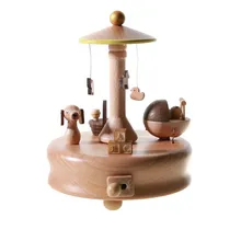 Музыкальная шкатулка из дерева, цветная форма здания, бук, деревянная музыкальная шкатулка ручной работы, Красивая музыкальная шкатулка, детские игрушки, подарок Xl