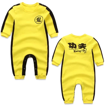 

Baby Romper Superman Bruce Lee Long - Sleeved Short - Sleeved Jumpsuit With Smock Halloween Christmas Costume Gift Girl Boys