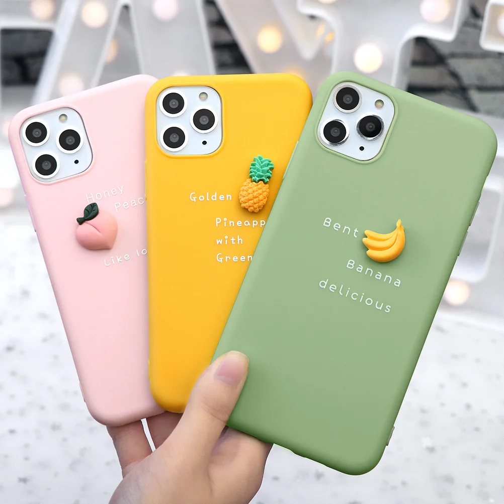 3D чехол из ТПУ с фруктами для Apple iPhone 11 Pro Max iphone 7 8 6 6s Plus iphoe Xs XR 8plus 5