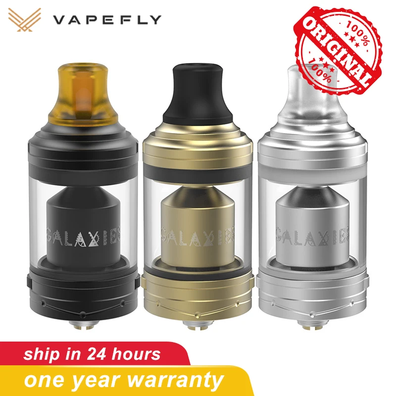 

Original Vapefly Galaxies MTL RTA Tank 3/5ml 510 thread top filling with single coil electronic cigarettes atomizer