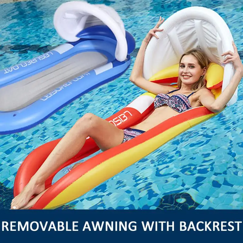 PVC Floating Bed Inflatable Chair Swimming Pool Float Water Hammock Summer  Toy Waterproof Lazy Air Beach Bed In/outdoor Sports|Life Buoy| - AliExpress
