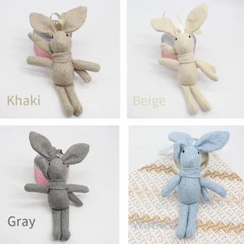 

18CM Soft Plush Bunny Bear Mini Joint Rabbit For Key Chain Bouquet Toy Doll DIY Ornaments Gifts