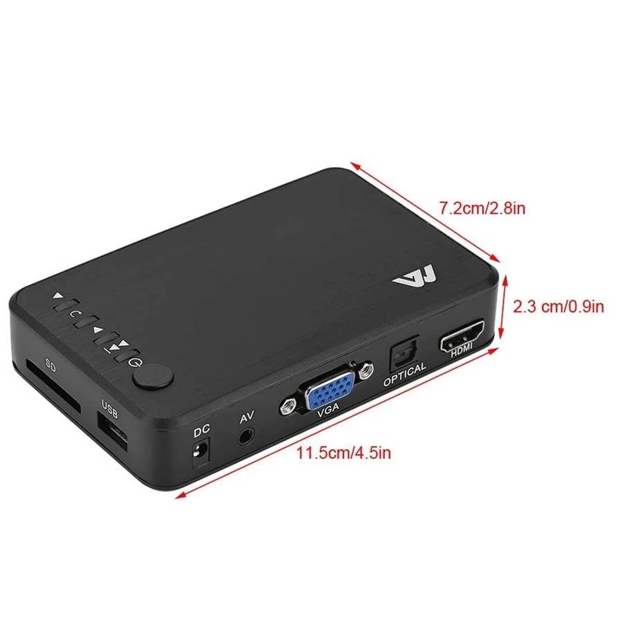 ̴ Ǯ HD ̵ Ƽ̵ ÷̾, ڵ  1080P USB ܺ HDD ̵ ÷̾, SD ũ VGA AV  MKV RMVB 