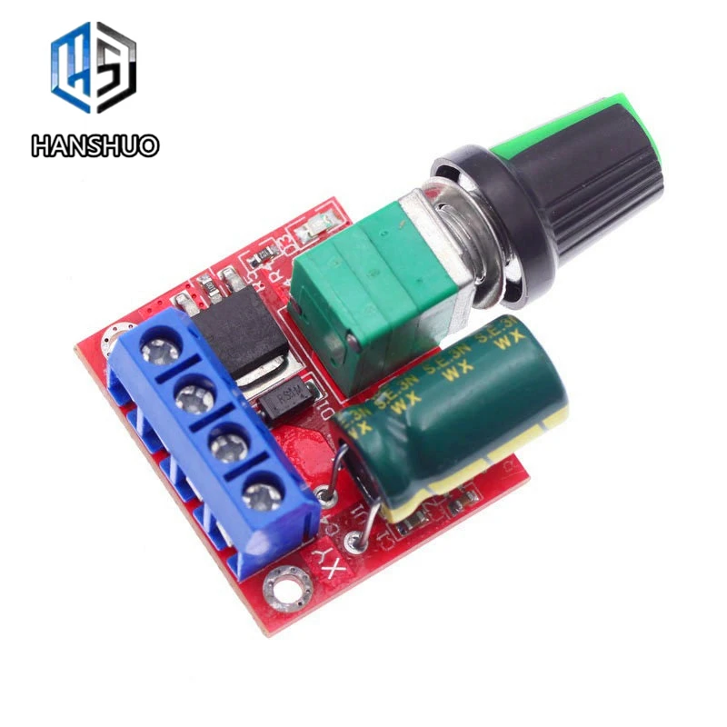 Mini 5A 90W PWM 12V DC Motor Speed Controller Module DC-DC 4.5V-35V Adjustable Speed Regulator Control Governor Switch 24V