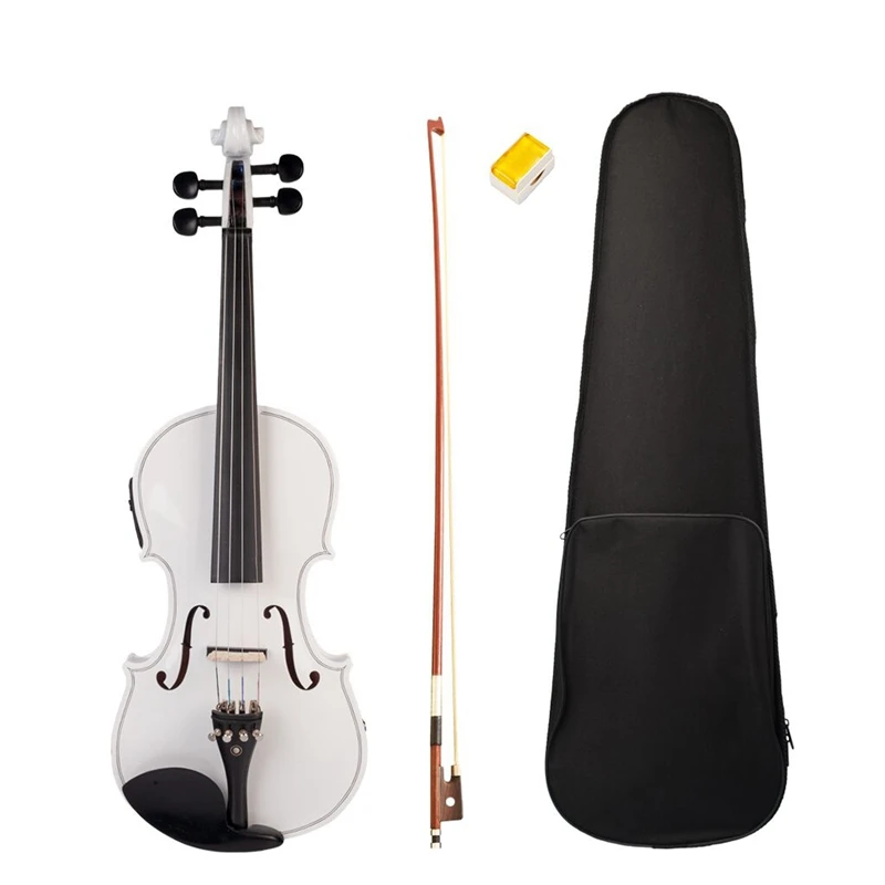 Dropship-4-String белая акустическая скрипка 4/4 полноразмерная скрипка из цельного дерева аксессуары для скрипки высокого качества