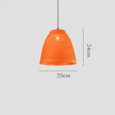 Creative Idyllic Rattan Weaving Hemp Rope Pendant Lamp Coffee Shop Farm Bar Restaurant American Country Hanging Light Fixtures - Цвет корпуса: C Small
