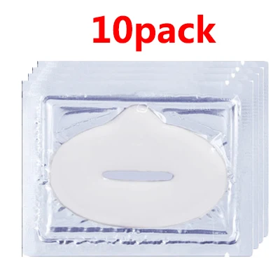 10Pack 10 шт. в упаковке, маска для губ с кристаллами и коллагеном, увлажняющая гелевая Подушечка для губ, против морщин, отшелушивающая маска для ухода за кожей губ - Цвет: 10Pack
