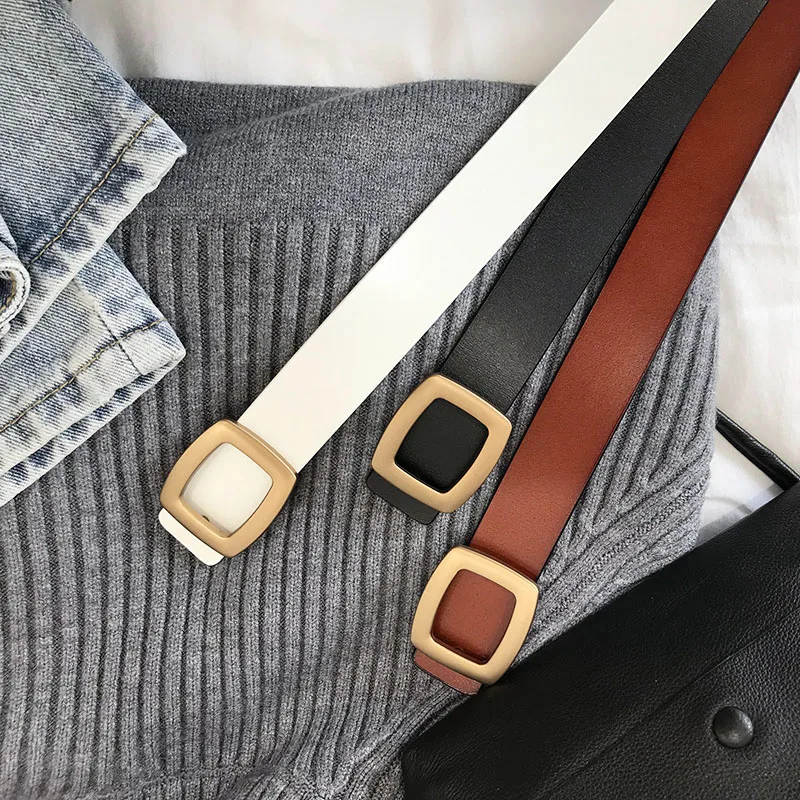 3 цвета, женские сплошные ремни из спилка золотого сплава с пряжкой, роскошный пояс, модные уличные джинсы, аксессуары для пальто