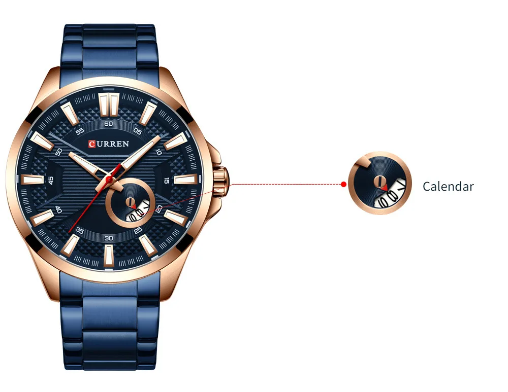 CURREN часы Лидирующий бренд Роскошные Черные Стальные кварцевые наручные часы мужские модные спортивные водонепроницаемые военные часы мужские s аналоговые часы