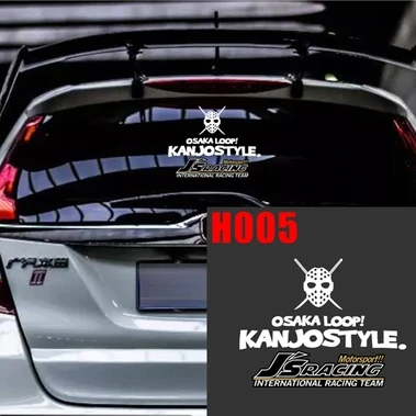 005 25x19cm Японская автомобильная наклейка на заднее стекло для FD2 JDM KANJOSTYLE Осака петля KANKPSTYLE JS Racing GK5 - Название цвета: 005 25x19cm