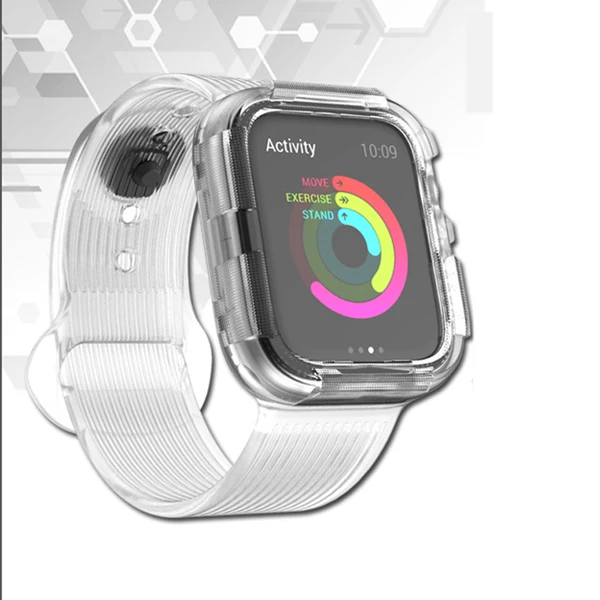 橄榄绿 Спортивный Браслет для Apple Watch Band Series 4 44 мм 40 мм ремешок с чехлом браслет для iwatch series 4 44 40 ремешок для часов - Цвет: 橄榄绿