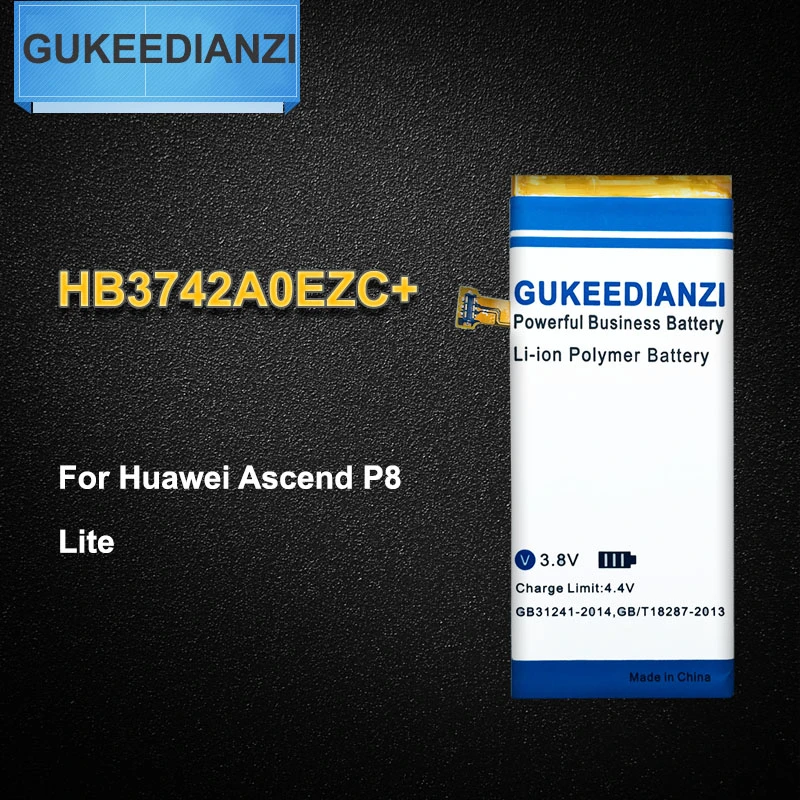 GUKEEDIANZI HB3742A0EZC+ аккумулятор для телефона для huawei Ascend P8 Lite, перезаряжаемый смартфон, аккумулятор 2200 мАч