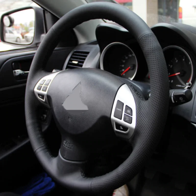 Швейная кожаная крышка рулевого колеса для Mitsubishi Lancer EX10 Lancer X Outlande Pajero/Montero Sport(KH) 2008