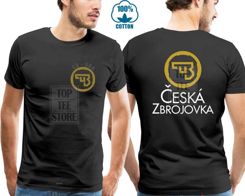 Новинка Cz Usa Ceska Zbrojovka логотип огнестрельного оружия черная футболка S 5Xl 010654 |