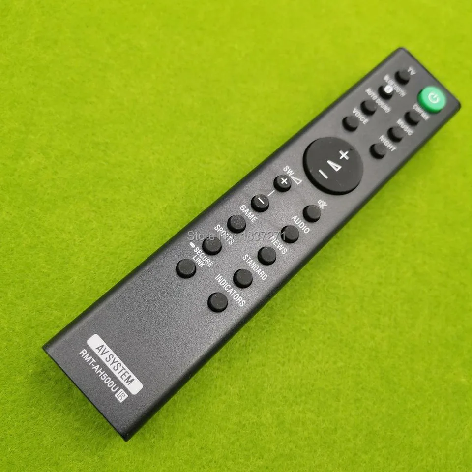 Replacement Remote Control For Sony Sound Bars - RMT-AH500U Fits HT-SD35, HT-S350, SA-SD35