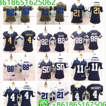 Сшитые женские Даллас дак Прескотт Эзекиль Эллиот Джейсон Виттен Шон Ли Джерси для женщин