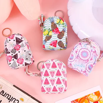 

Cute Women Girls Mini Coin Bag fruit Printed Coin Purse Keys Card Holder Wallet Money Bags Earphone Package Kids Gifts