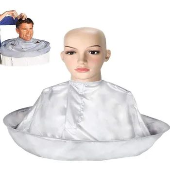 

Creative Hairdressing Salon Shawl Barber Cape With Neck Closure Haircut Hairdressing Tool Silver