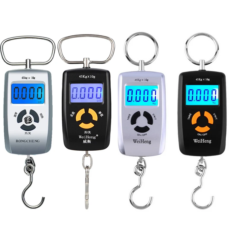 

1Pc 45kg 5g/10g Portable Mini Digital Scaley Backlight Luggage Scale Double Precision Portable Hook Hanging Scale High Qualit