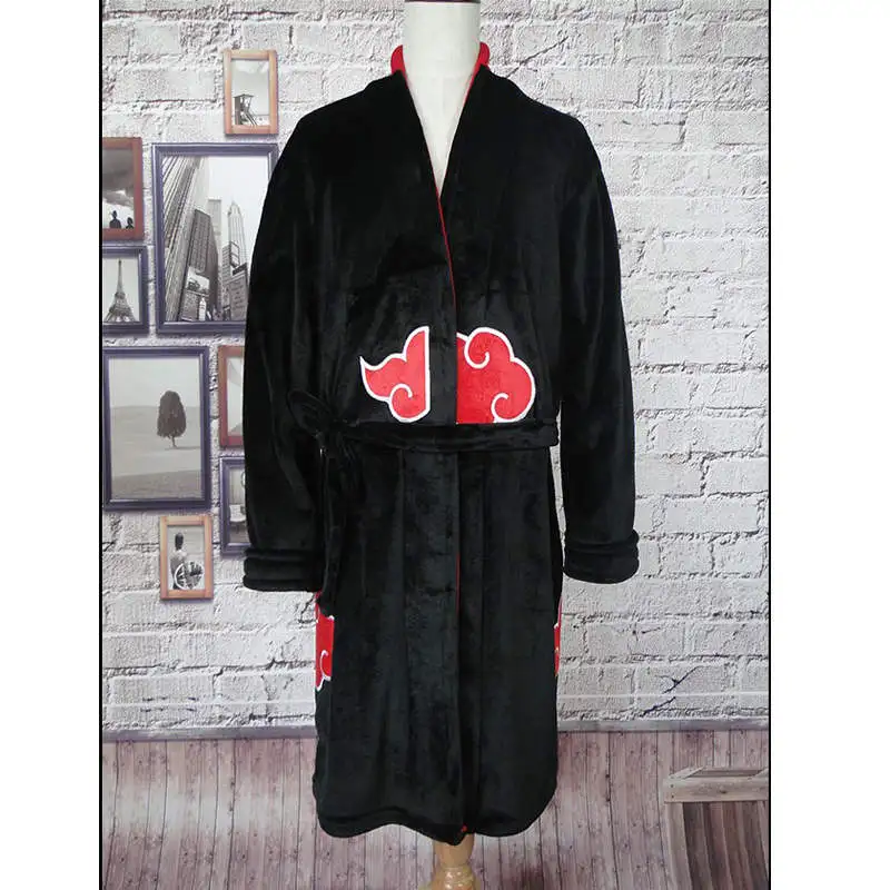 Pajamas Аниме мультфильм Наруто Учиха Итачи костюмы для косплея фланелевые пижамы Акацуки халат для женщин и мужчин утепленные рождественские комбинезоны костюм - Цвет: Pajamas