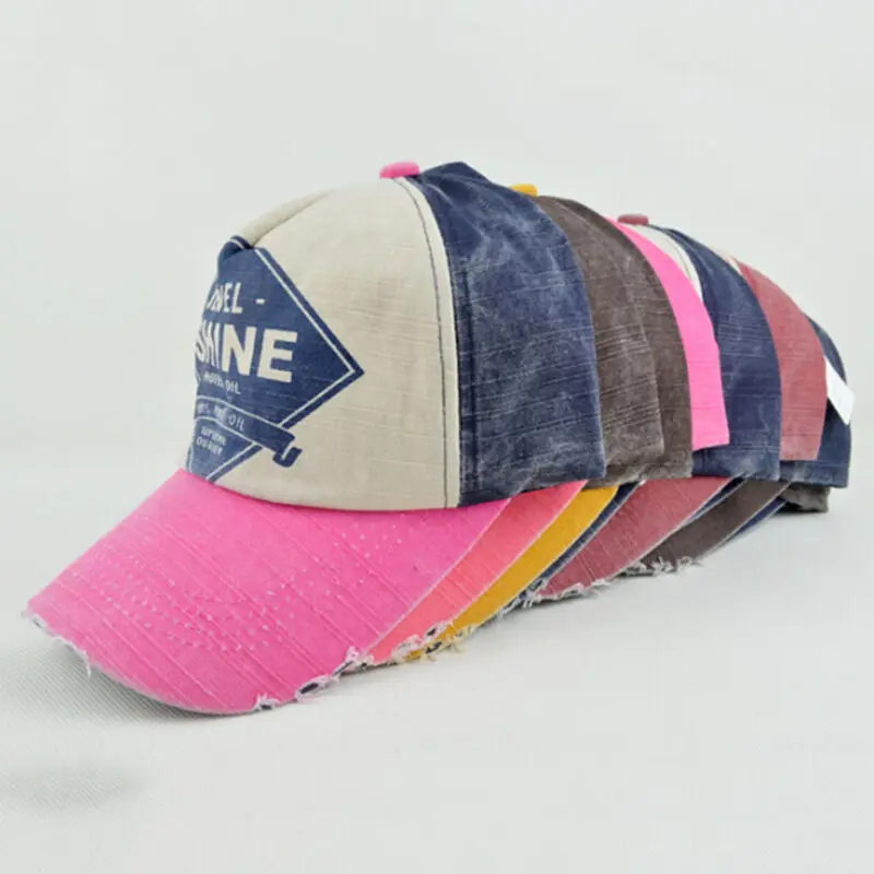 Gorra De Béisbol Vintage Unisex - Algodón 100%, Ajustable, Desgastada, Visera Precurvada, 6 Paneles