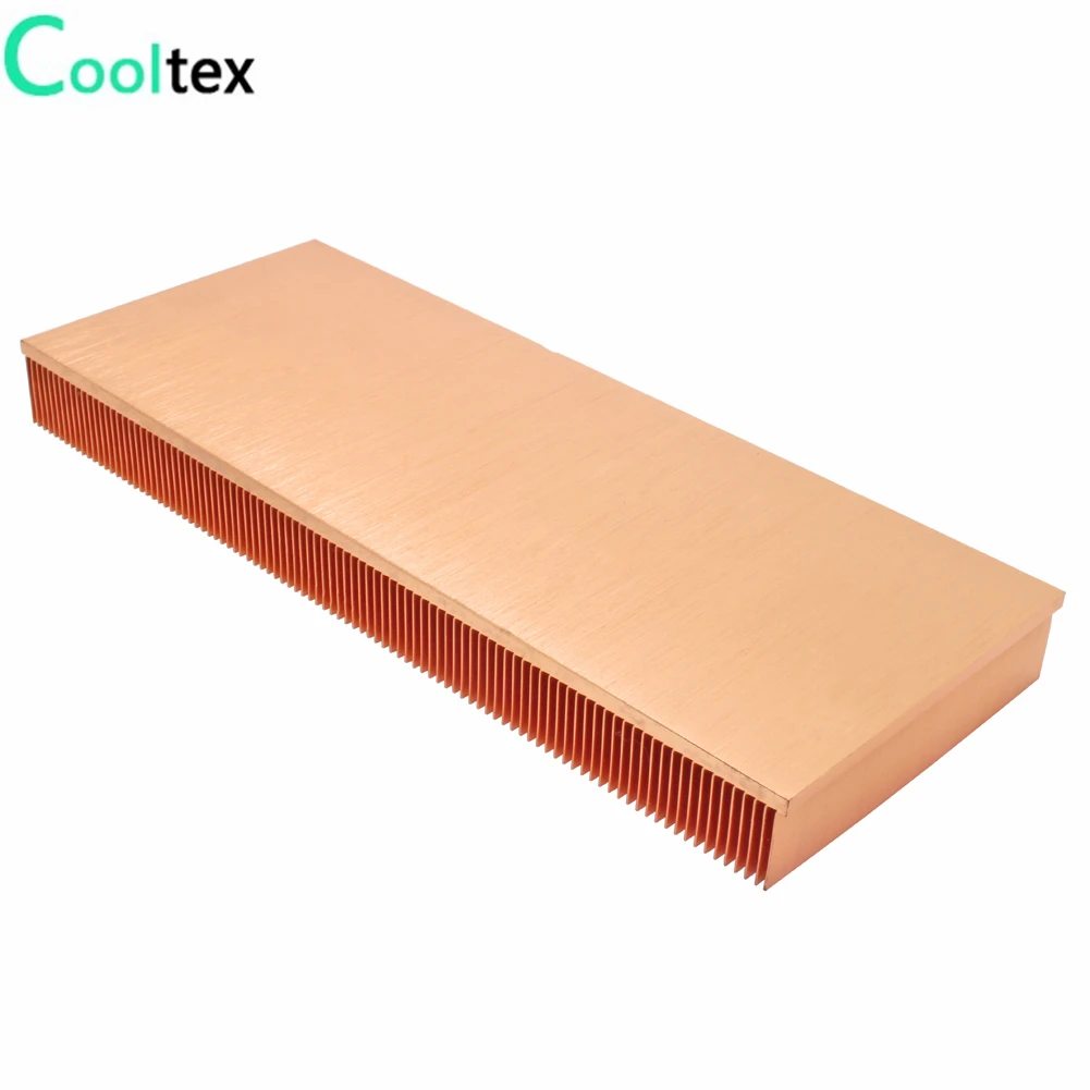  100% new 200x80x20mm Pure Copper Heatsink Skiving Fin Heat Sink for Electronic Chip LED Power Ampli - 32650873026